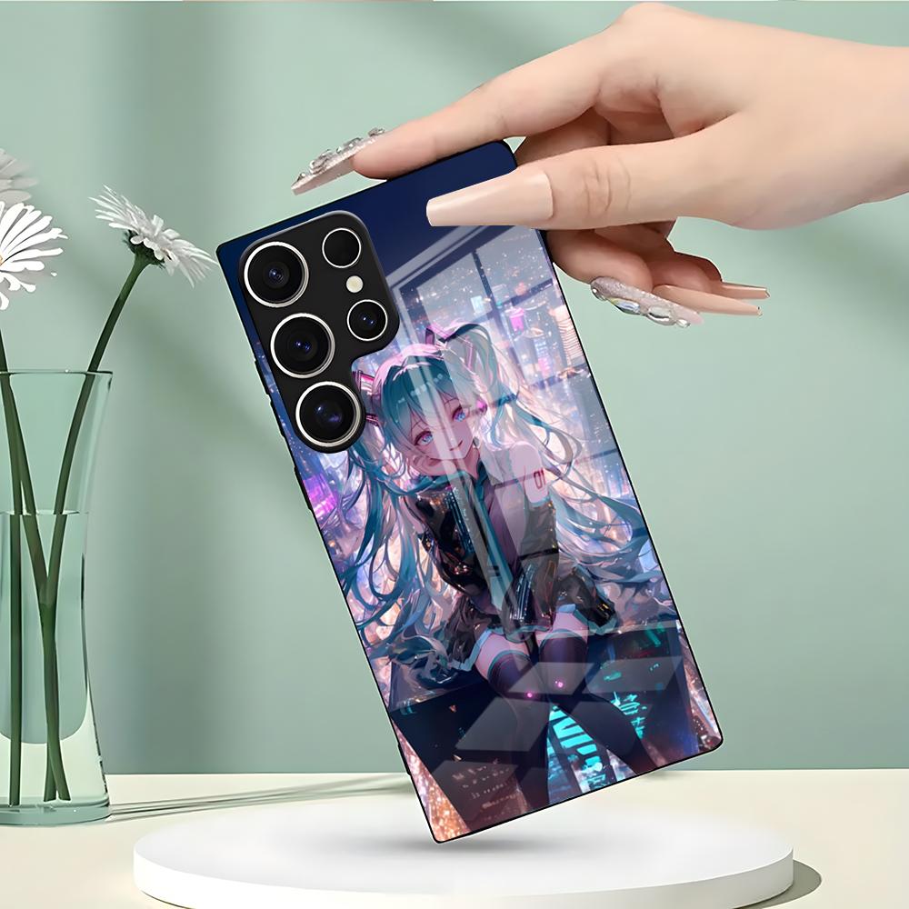 Virtual Idol H-Hatsunes M-MikU Phone Case For Samsung S26 S25 Edge Ultra 23 22 21 20 Ultra Plus S24 Fe Glass Cover