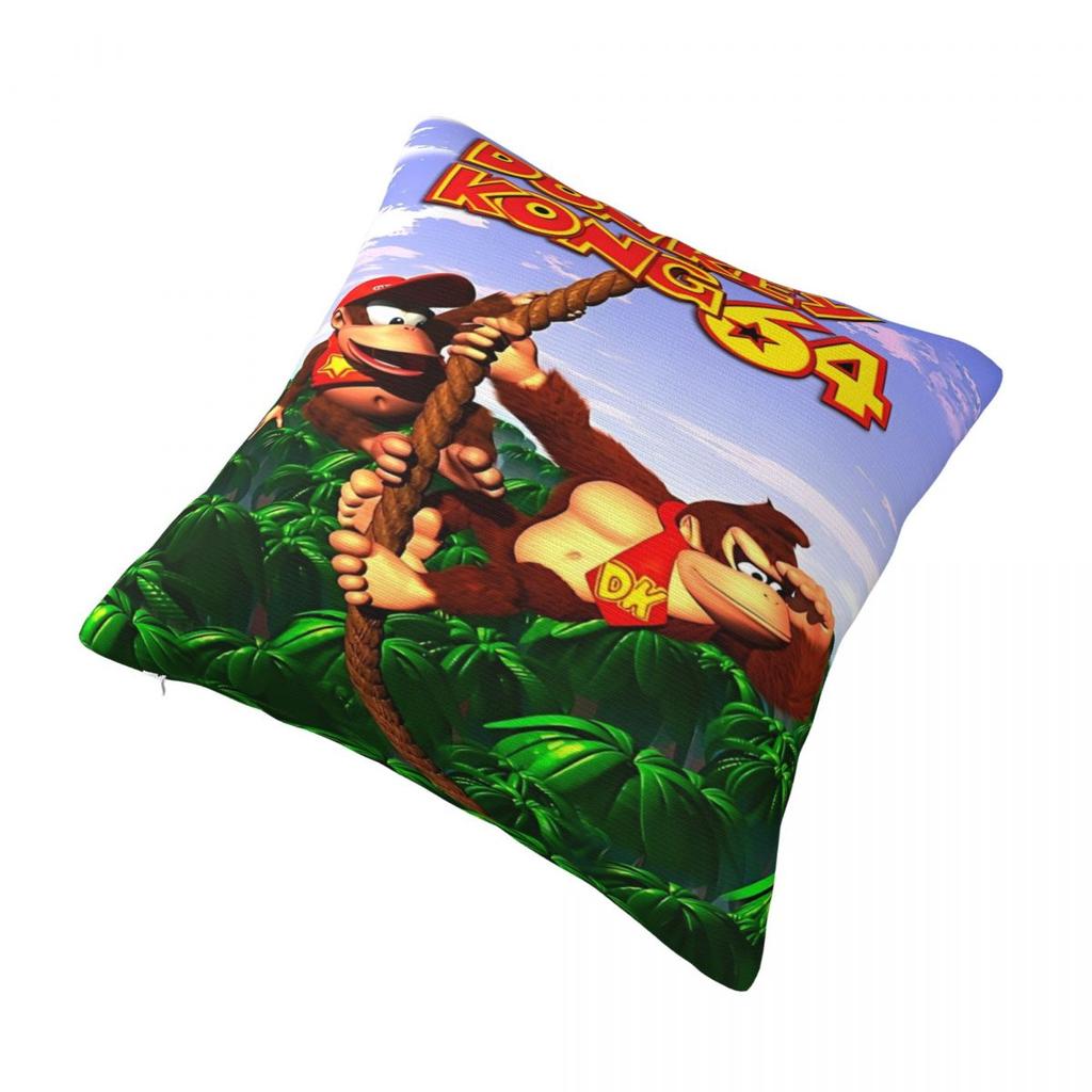 Home Decor Donkey Kong Bananza Game Pillowcases Accessories Pillow Cover Zipper Multi Size