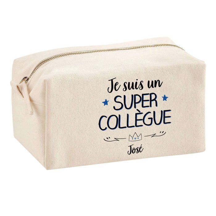 Trousse multifonction José Super Collègue Cadeau Anniversaire Noël Idée Personnalisé Original | Trousse Scolaire Fournitures Bureau