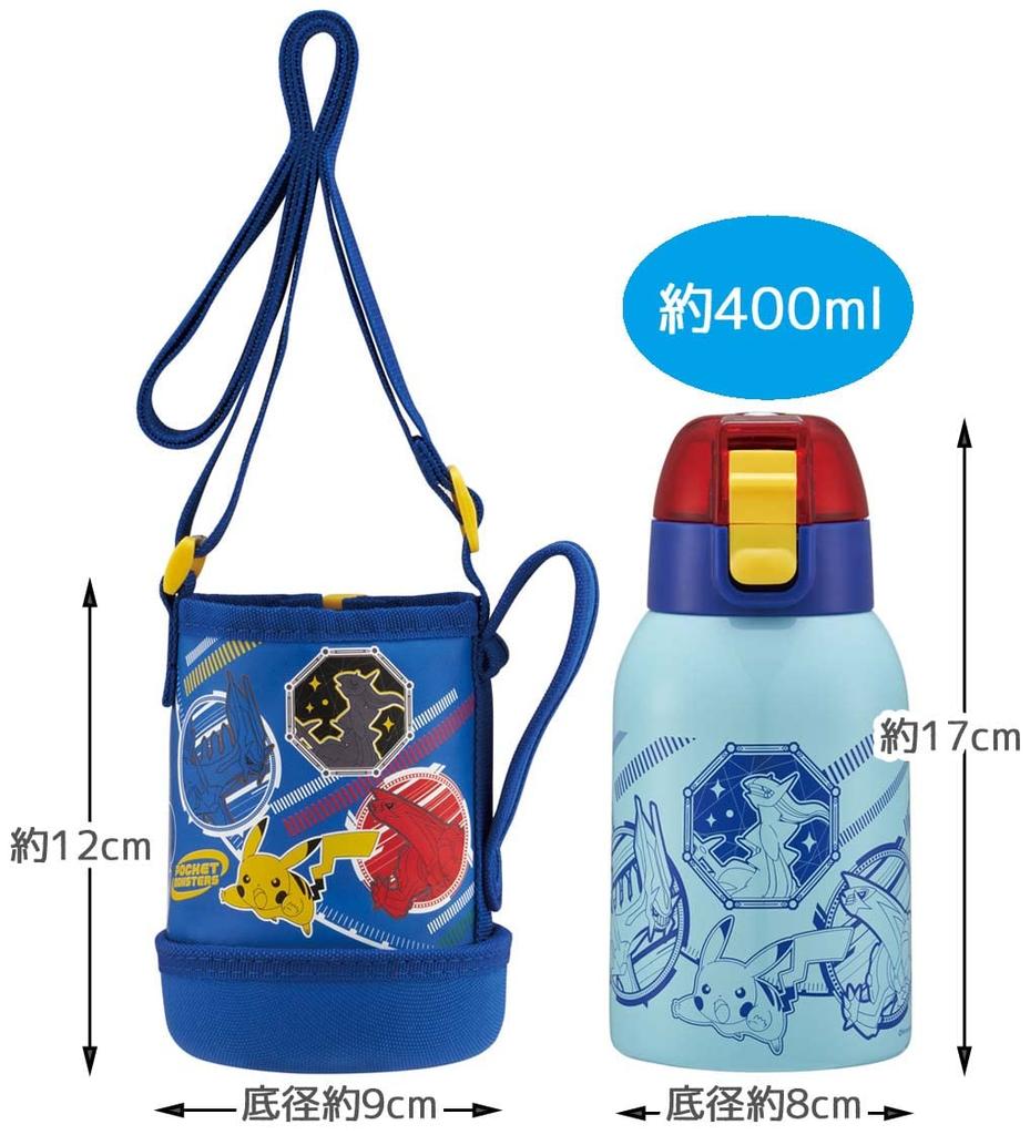 Skater Бутылка для воды 400 мл из нержавеющей стали Pokemon Kids с крышкой KSTCH4-A