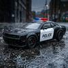 1:24 Dodge Challenger SRT Hellcat Redeye Мускул Автомобиль Полицейского Патруля Сплав Металл Литье под Давлением Модель Автомобиля Домашний Декор Настольный Дисплей