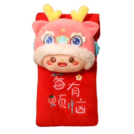 Конверт Сумка на плечо Pp Хлопок Наполненный Дракон Кукла Женщины Дети Плюшевый Посыльный Crossbody