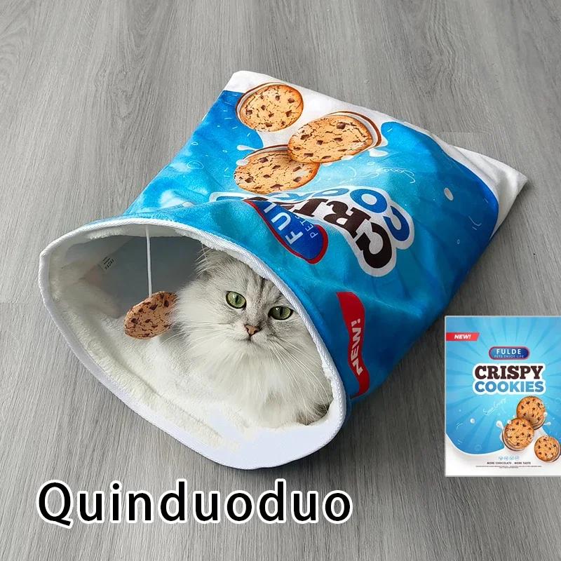 6 Gourmet Pattern Designs Cat Tunnel Toy, Collapsible Interactive Cat Drill Bag Pet Toy With Plush Ball, Cat Tunnel Bag