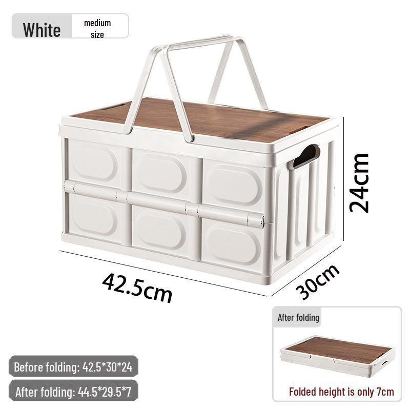Portable Folding Storage Box for Camping, Home, and Car Trunk
