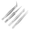 4 шт. Прецизионные пинцеты для швейной машины из нержавеющей стали, пинцеты для бисероплетения, швейные принадлежности