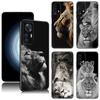 Animal Lion Black Silicone Phone Case For Xiaomi Redmi 7A 8A 9A 10A 11A 9C 10C 12C 13C 11 Prime A1 A2 Plus 12 4G Note 9T 12R