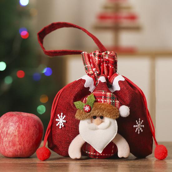 Рождественский подарок с конфетами, рождественская сумка-тоут, очаровательный дизайн, стильная атмосфера, праздничная подарочная сумка на шнурке