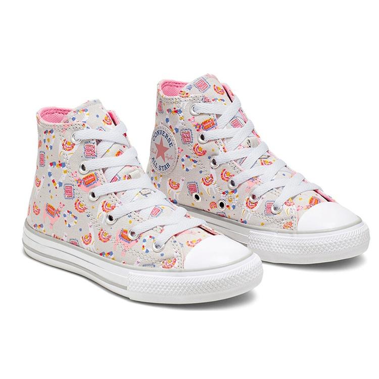 Converse Chuck Taylor All Star Comfortable High top Kids Canvas Shoes Gray Brown Graffiti Teenagers Kids' 666293C