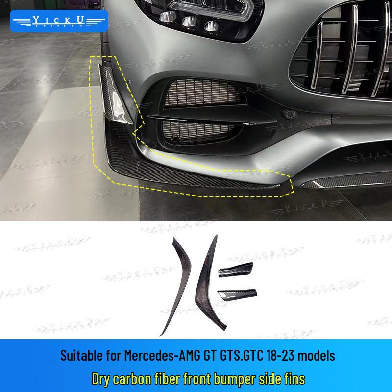 Mercedes AMG GT/GTS/GTC Carbon Fiber Body Kit: Front Lip, Rear Lip, Side Skirts, Rear Spoiler, Wind Deflectors.