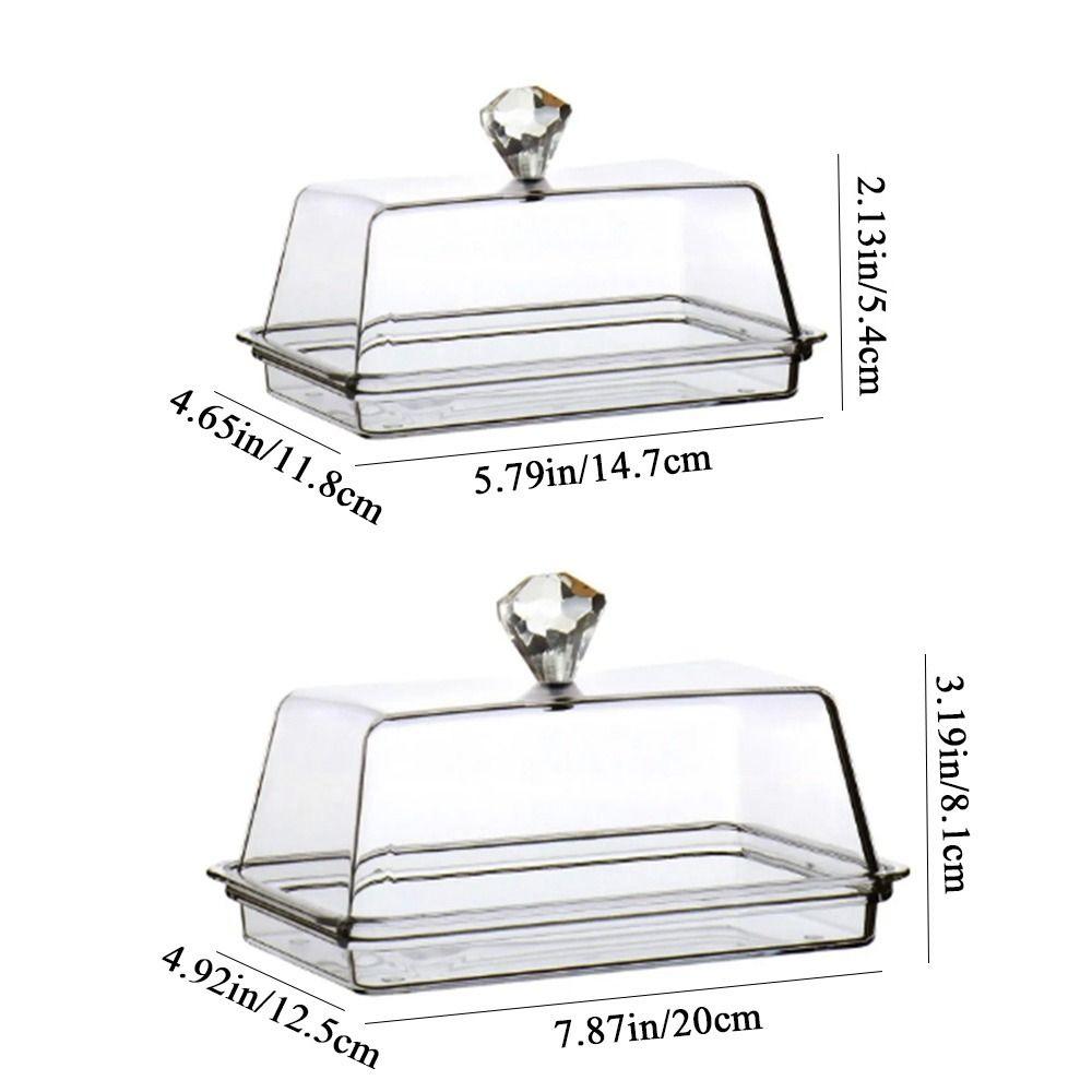 Rectangular Butter Holder Acrylic Butter Keeper Tray Practical Clear Butter Dish Household