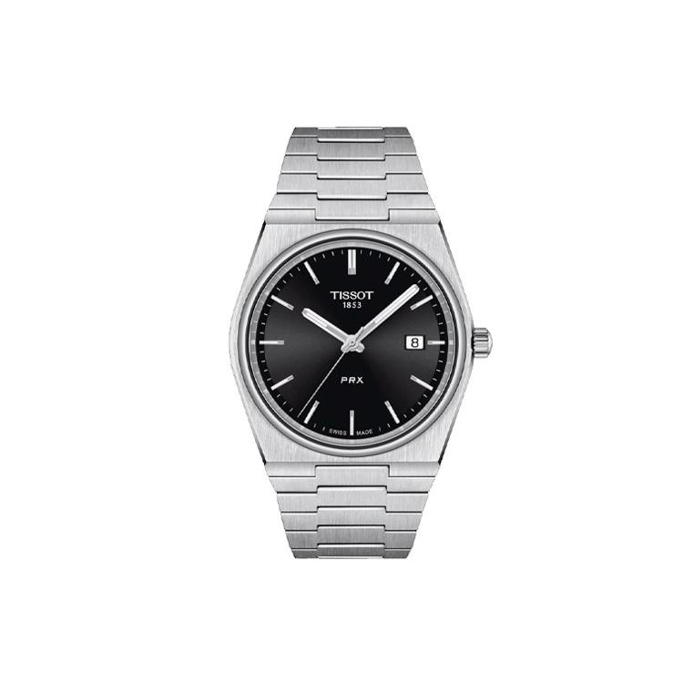Tissot PRX Кварцевые Мужские Часы Часы 40 мм Черный Циферблат Корпус из Нержавеющей Стали T137.410.11.051.00