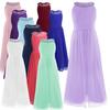 Flower Girls Beautiful Sleeveless High-waisted Chiffon Floor Length Dress Wedding Party Evening Dance Gown