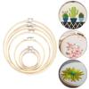 Fashion Handmade Bamboo Sewing Tools Embroidery Hoop Round Loop Cross Stitch Frame