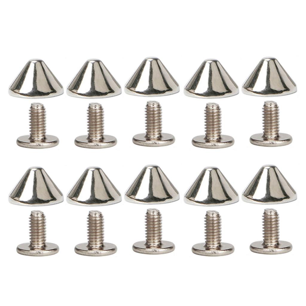 Набор декоративных заклепок 10 шт. Панк-стиль Пряжки-гвозди Винтовые заклепки-шипы для DIY-поделок ПУ ремень Обувь Одежда Шипы