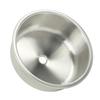 RV Round Sink Wash Basin 304 Stainless Steel 400x400x160mm Rust Resistant Large Capacity for Yacht Motorhome