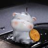 Фигурки Счастливый Кот Украшение Стола Милый Талисман Рабочие Столы Животное Орнамент Раскрашиваемый Чайный Питомец Подарок
