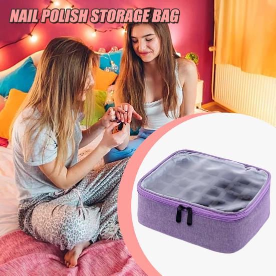 Сумка для хранения лака для ногтей, большая вместимость, застежка-молния, чехол для переноски эфирных масел