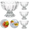 1/3PCS Dessert Glass Cup Ice Cream Pudding Dessert Transparent Mugs Perfect Kitchen Accessories for Ice Cream Fruit Juice Salad