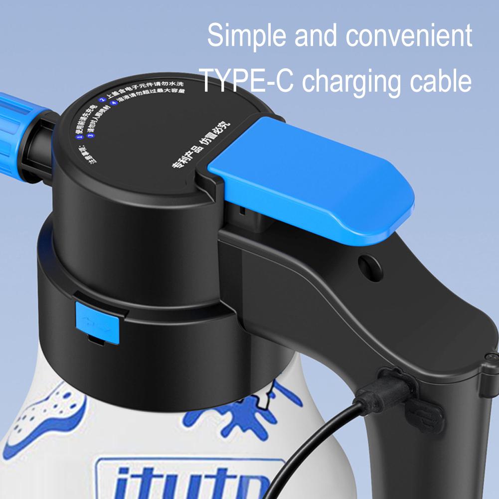 1,5 л электрический мощный пенный распылитель, пенный насос для мойки автомобиля, перезаряжаемый через USB, пенный распылитель для автоматической мойки, инструменты для чистки автомобиля