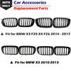 2 шт. подходят для BMW X4 F26 X3 F25 2010-2013 2014-2017 автомобильный передний бампер гоночная решетка для почек решетка Стайлинг автомобиля