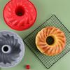 Silicone Chiffon Cake Mold 3D Baking Silicone Molds Round Fluted Tube Pans  for Gelatin