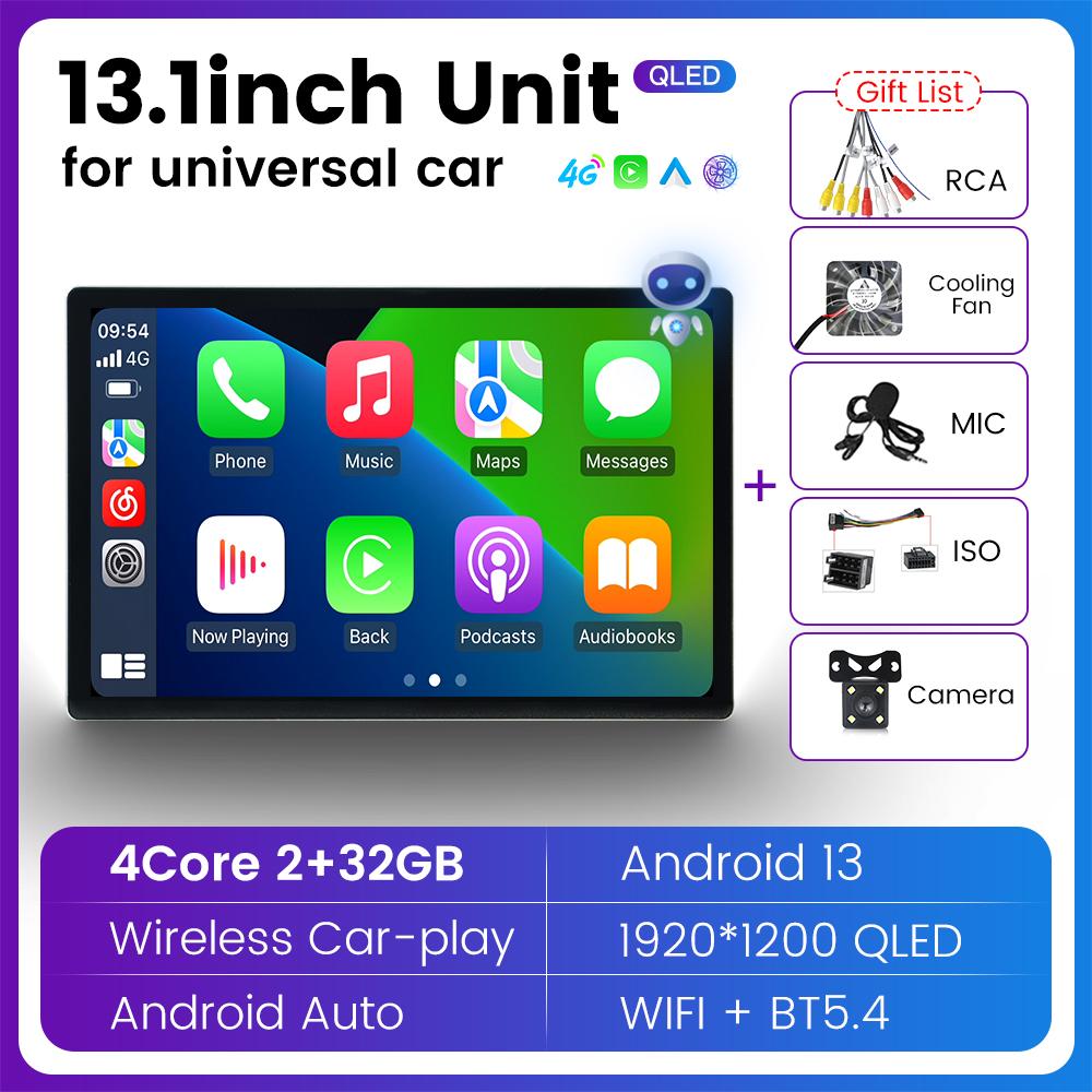 Navifly 13.1" Android All In One 2 Din Universal Car Radio Multimedia Video Player GPS Stereo For Volkswagen Nissan Hyundai Kia