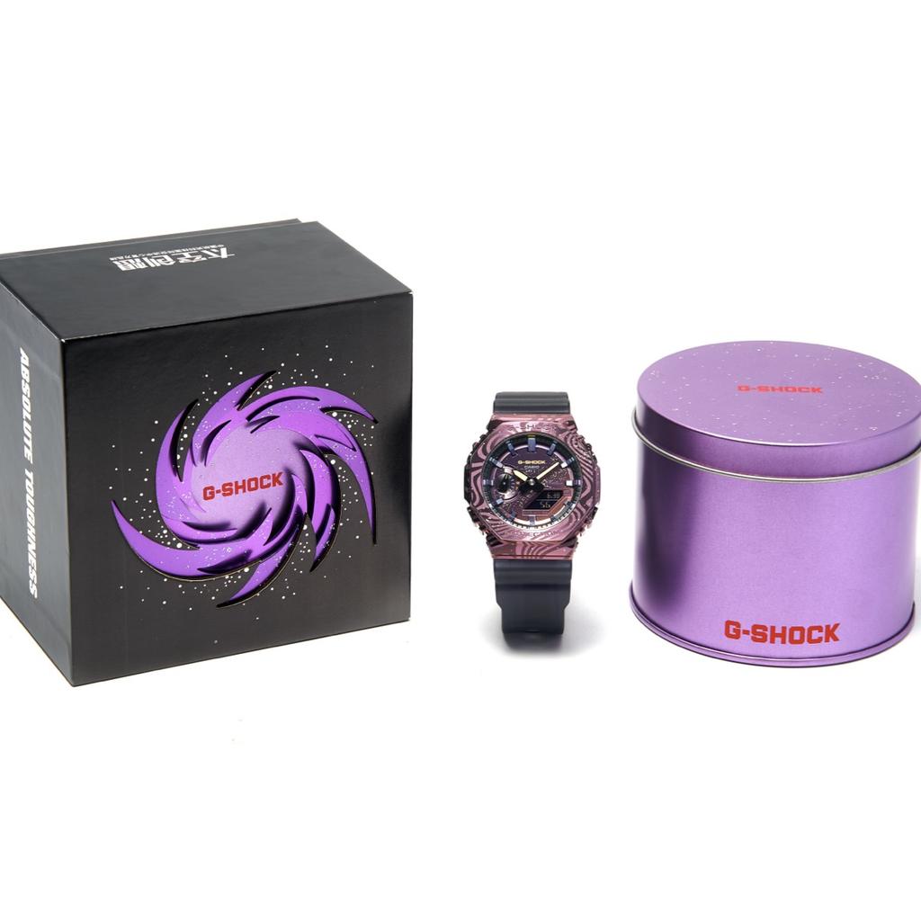 Casio Мужские часы G-SHOCK из нержавеющей стали, водонепроницаемость 200 м, аналогово-цифровые, ударопрочные, кварцевые, GM-2100MWG-1A