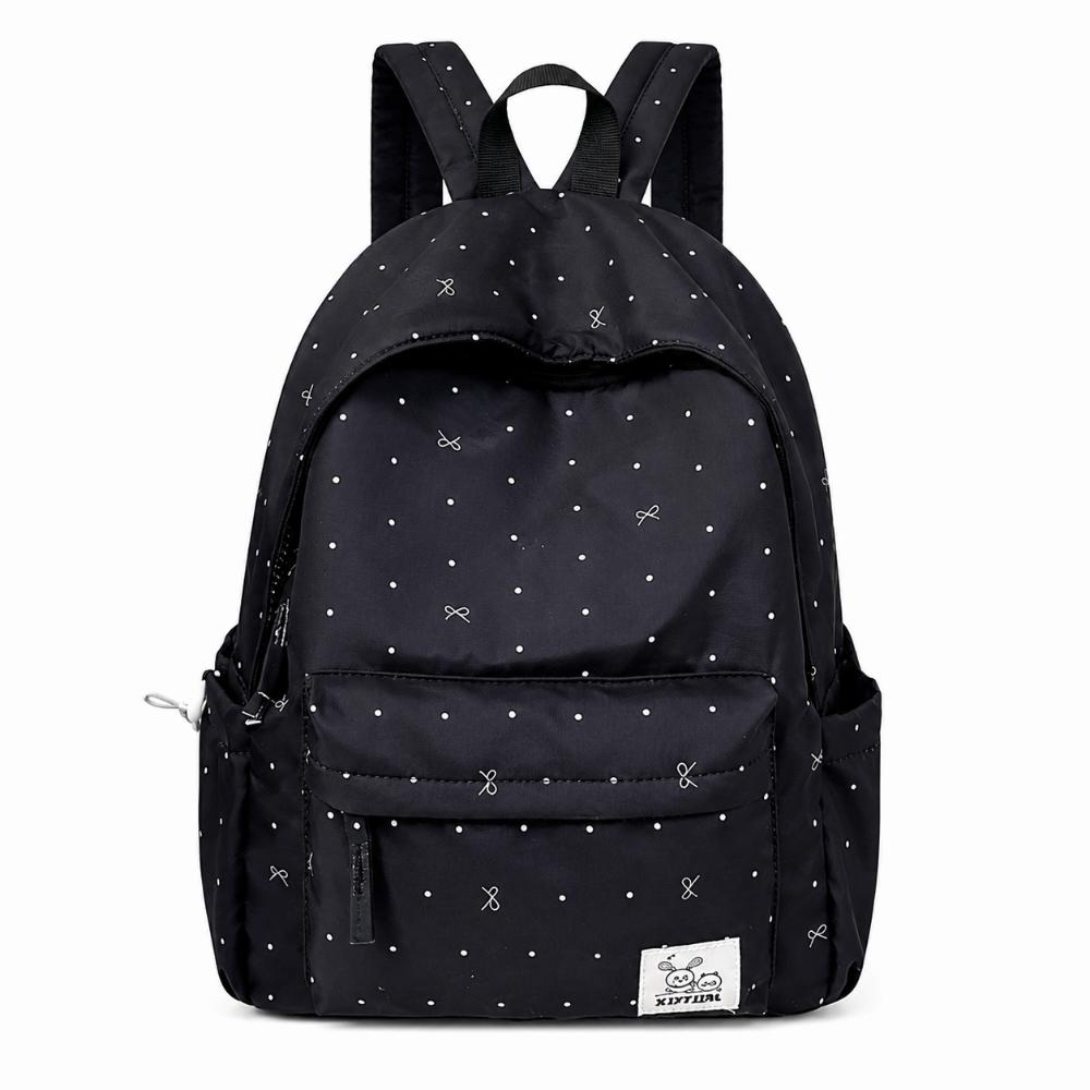 Casual Polka Dot Backpack Lightweight Large Capacity School Bag Cute Students Daypack Gift