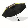 1pc Yellow Flowers & Hummingbird Pattern Automatic Umbrella is Fashionable and Good-Looking,  Suitable for Travel and Daily UseN102