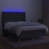 Maison Exclusive - Sommier à lattes de lit matelas LED Gris foncé 140x200 cm Tissu