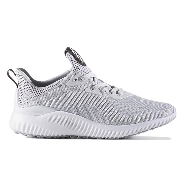 adidas AlphaBounce Удобные Кроссовки для Бега Низкие с Круглым Носком Устойчивые к Истиранию Детские Серый Белый BB7094