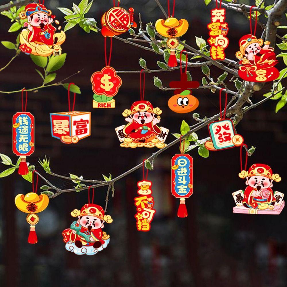 Zodiac Snake Snake Year Hanging Pendants Chinese Style Potted Plants Hanging Card  Spring Festival