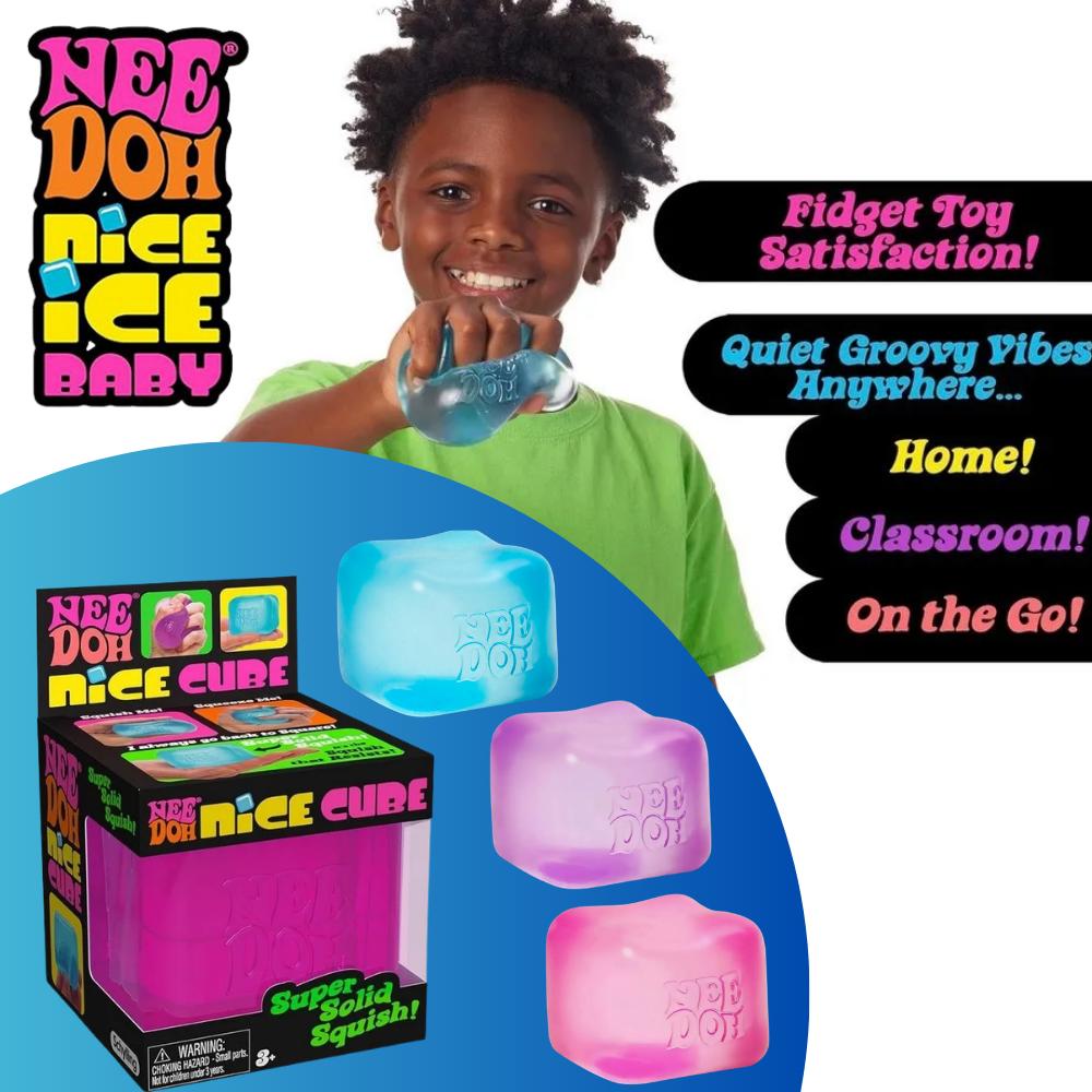 Needoh Nice Cube Антистресс Сенсорный, Игрушка от Тревоги и Для Концентрации, Сенсорный Куб Настольный Для Взрослых И Детей