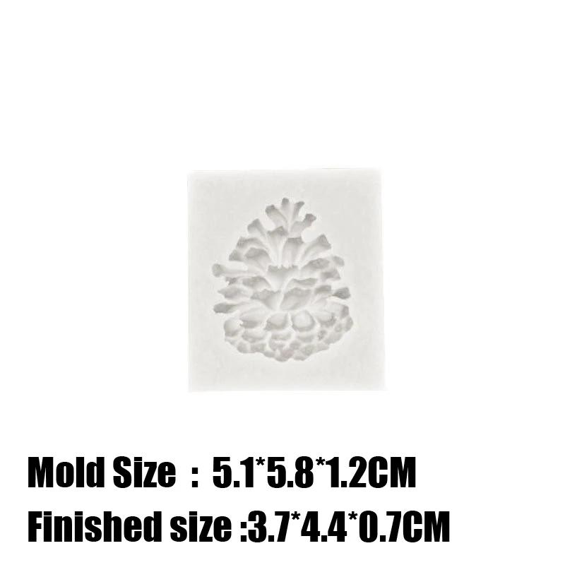 3 стиля листвы рождественской елки шишка силиконовая форма смола инструменты для вечеринки кексы помадка торты украшения инструменты