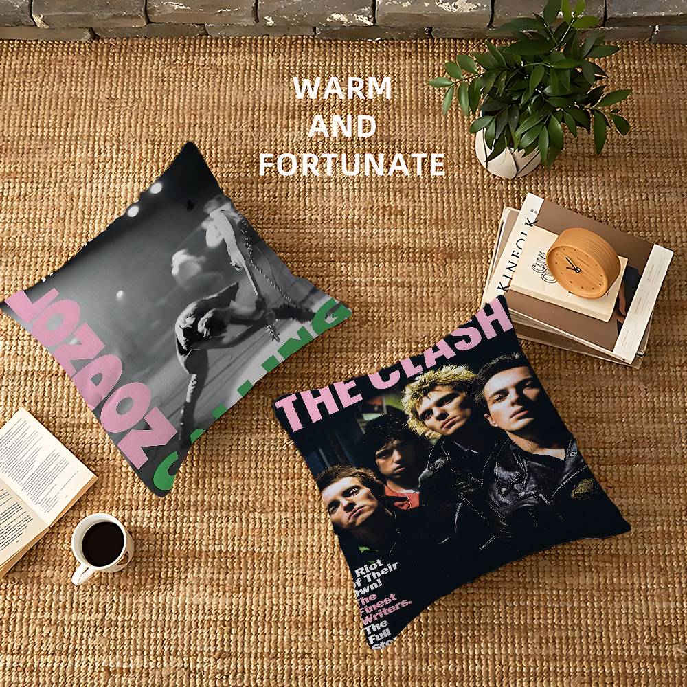 Clash The Band Whitepaper Наволочка Чехол для диванной подушки Декор для комнаты Домашний подарок для детей