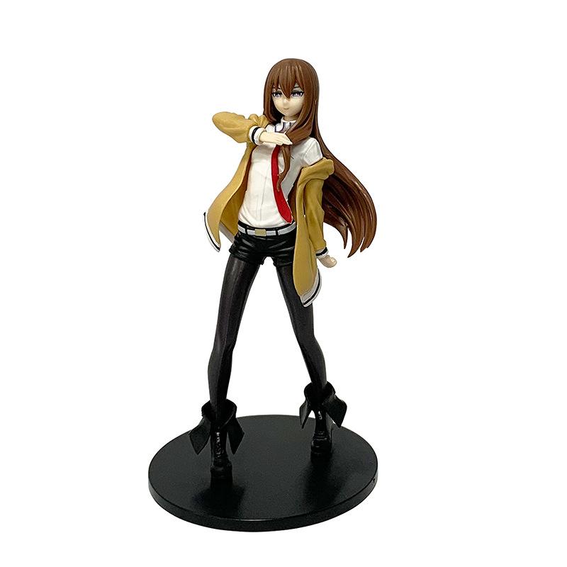 21,5 см Аниме Штейнс;Фигурка Gate Makise Kurisu Dream Tech 1/7 Стиль Белого Халата Стоящая модель игрушечная кукла Фигурка Действия ПВХ