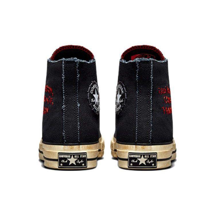 Converse Barriers X Chuck 70 High The North Star Unisex Sneakers Black Fiery-Red Antique-White A01786C