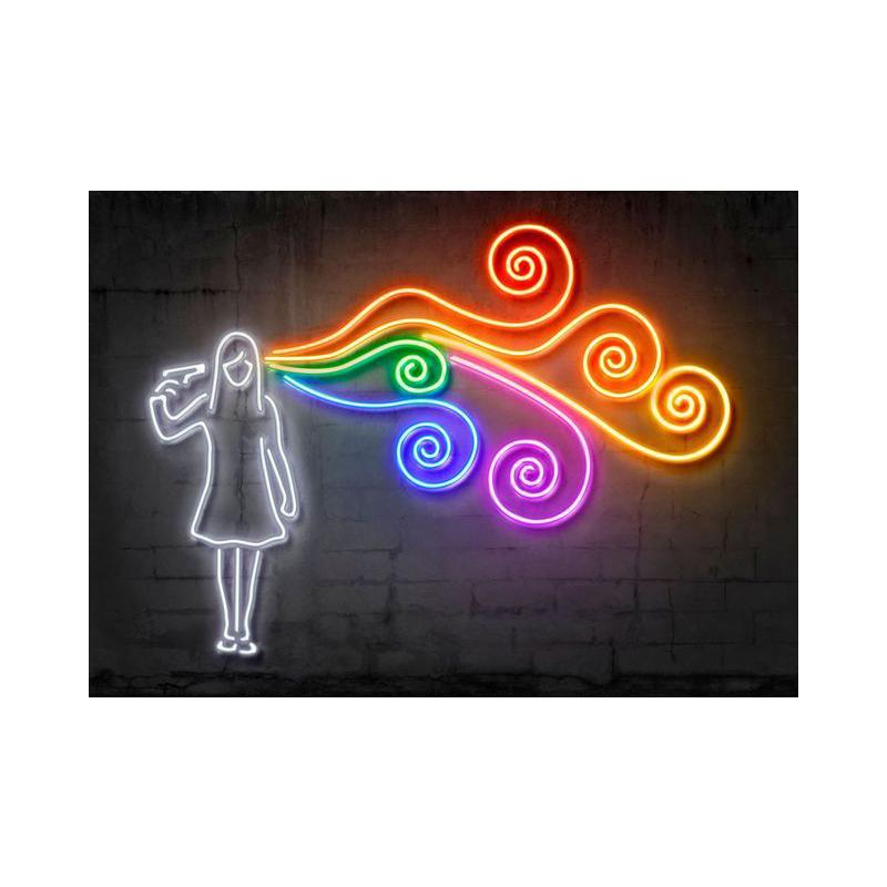 Неоновый эффект мотоциклетного шлема музыкальная кинозвезда холст картина постер и принты настенное искусство картина для бара украшение дома