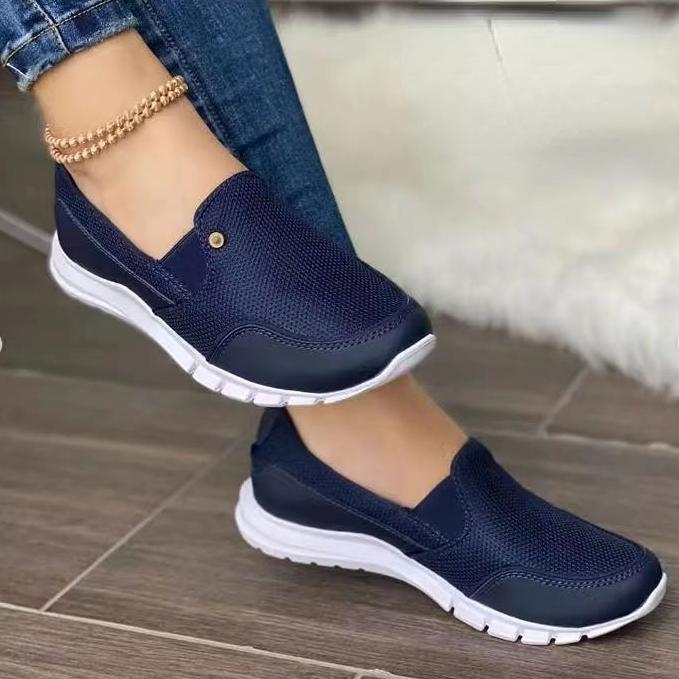 Повседневная обувь. Женские повседневные одинарные туфли Fly Weave. Повседневная женская обувь в сетку больших размеров.