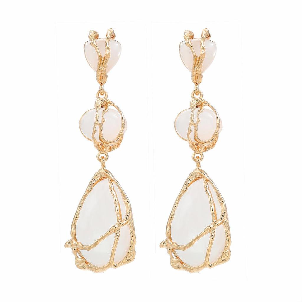 Pinkdudu Весенние серьги-подвески в стиле бохо, новые европейские американские серьги из сплава и многослойной смолы PD2174