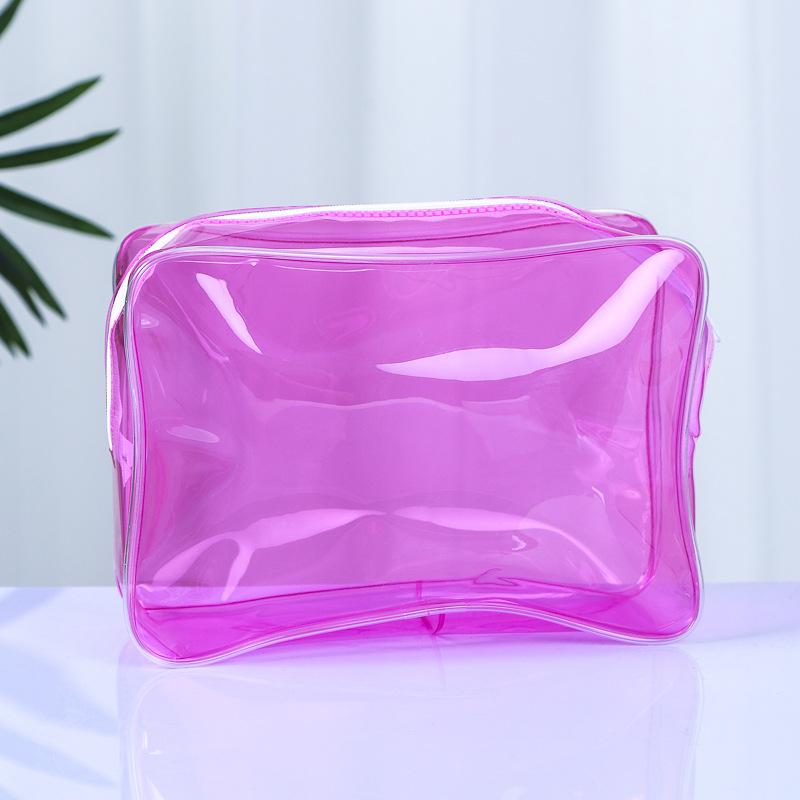PVC Clear Travel Storage Bag Waterproof Durable Toiletry Makeup Organizer for College Dorm Bathroom Vacation