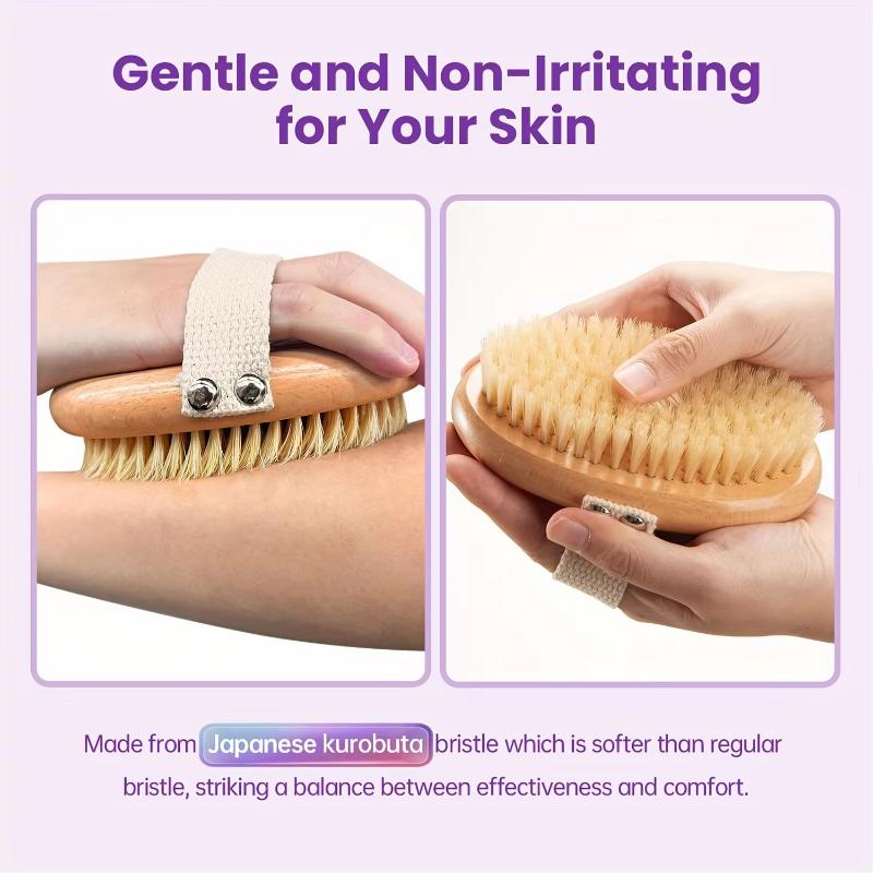 Лимфатическая Контурная Щетка для Лица Синтетические Волокна Щетка для Сухого Массажа Тела Отшелушивающая и Активирующая Кровообращение Щетка для Массажа Тела Щетка для Лица