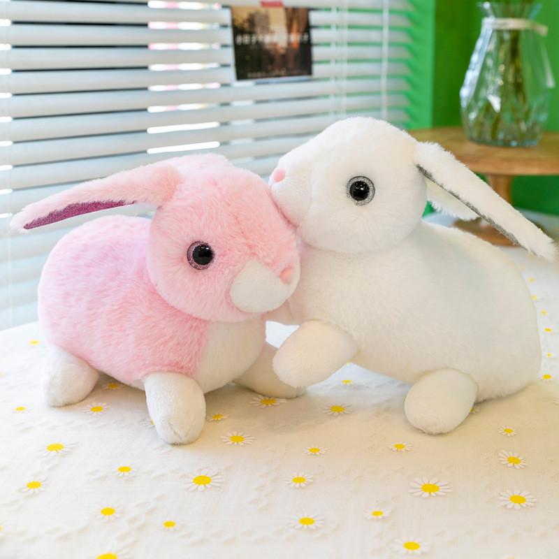 Adorable Plush Rabbit Toy Soft Stuffed Bunny Doll For Kids With Realistic Features