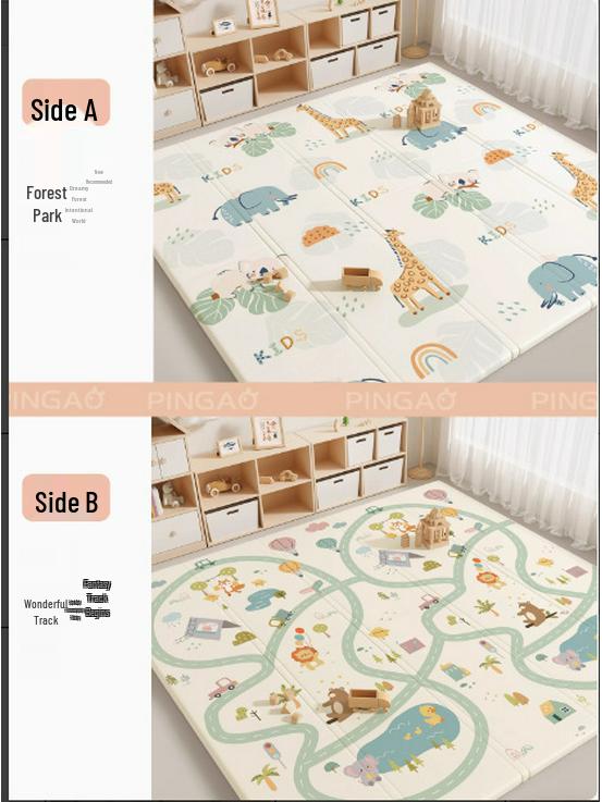 Складной коврик XPE для ползания малышей толщиной 4 см - Холодоизолирующий и прочный напольный коврик