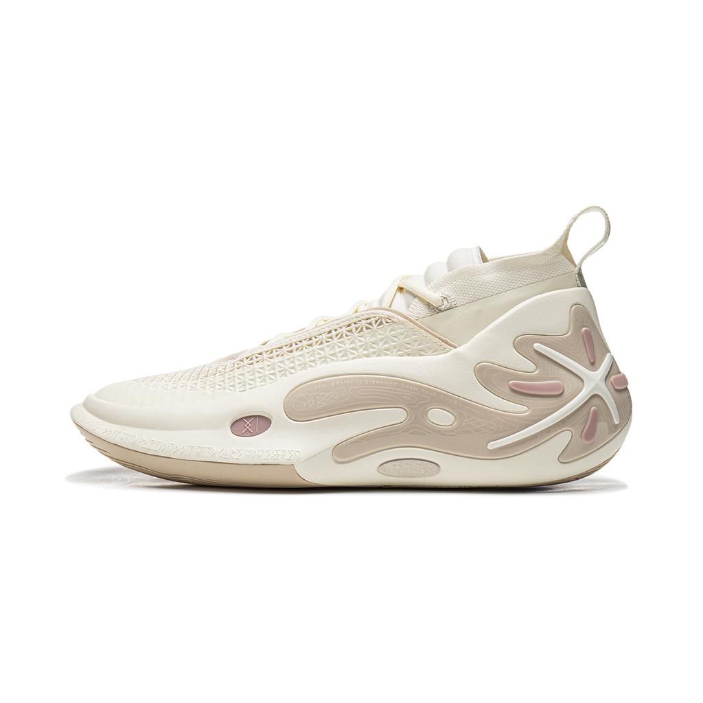 Li Ning WOW11 Амортизирующие Скользкие Устойчивые к истиранию Легкие Упругие Средние Баскетбольные кроссовки Мужские Бежевый ABAU049-24