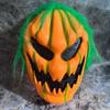 Orange Halloween Pumpkin Mask Creativity Pumpkin Full Face Mask Halloween Cosplay Mask  Unisex