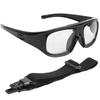 Impactresistant PC Sports Basketball Glasses Removable Headmounted Protective Goggles(black )