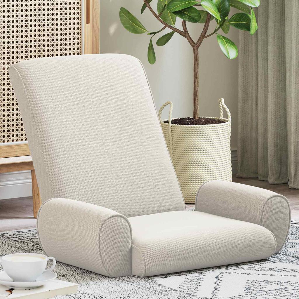 Adjustable Floor Stool Oatmeal Coarse Velvet