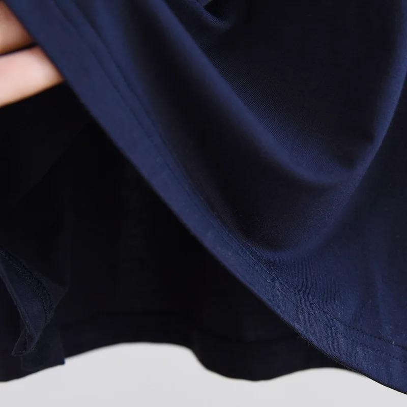 Весенне-летний ночной халат женская одежда для сна пижама с коротким рукавом длинное ночное платье модальные ночные рубашки