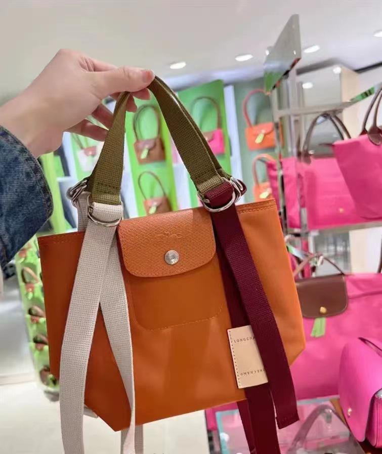 Холщовая сумка кроссбоди Longxiong с цветными блоками и нейлоновой лентой